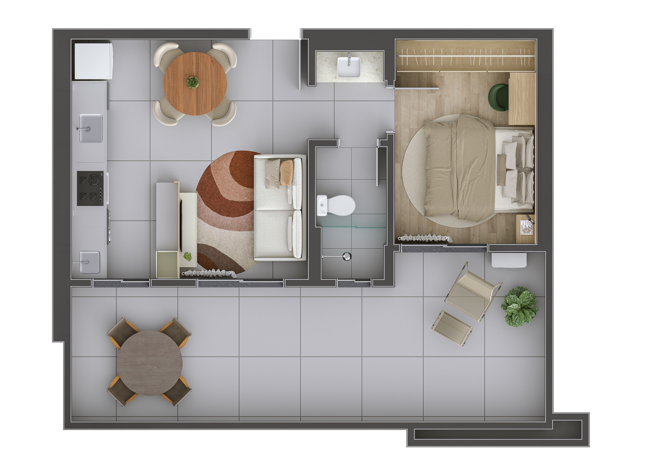 Planta Planta 01 - Garden 37,59m² + 20,27m²