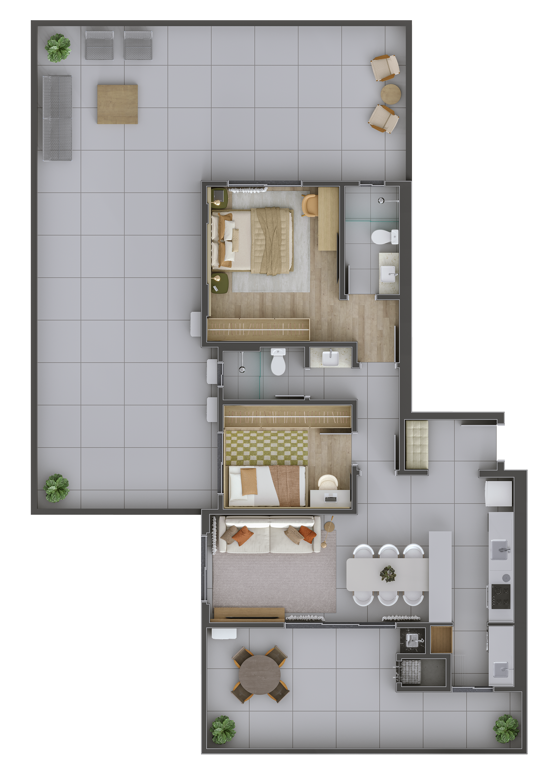 Planta Planta 02 - Garden 78,30m² + 76,10m²